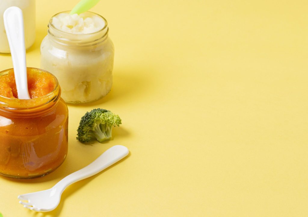high-angle-small-jars-baby-food